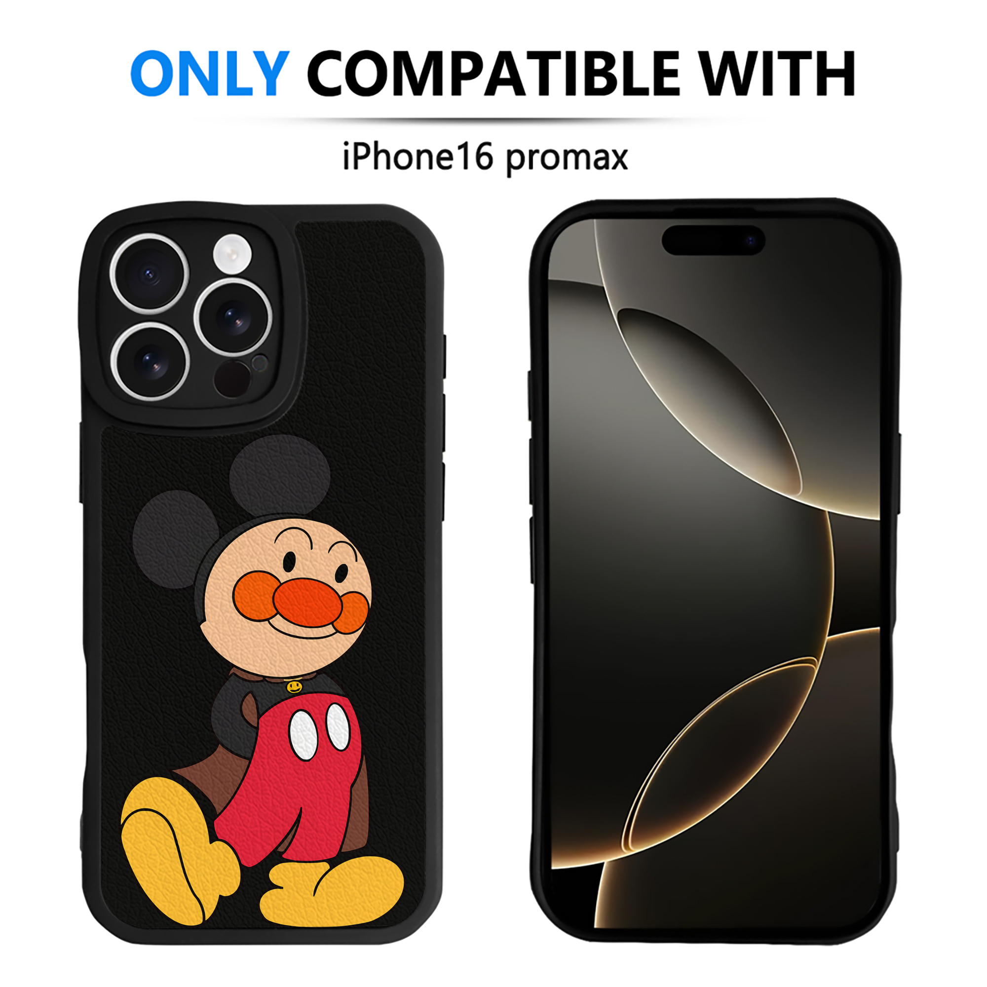 （画像用） アンパンマン Anpanman 【iPhone 16シリーズ対応】シリコンスマホケース（レザー調） 材質：シリコン